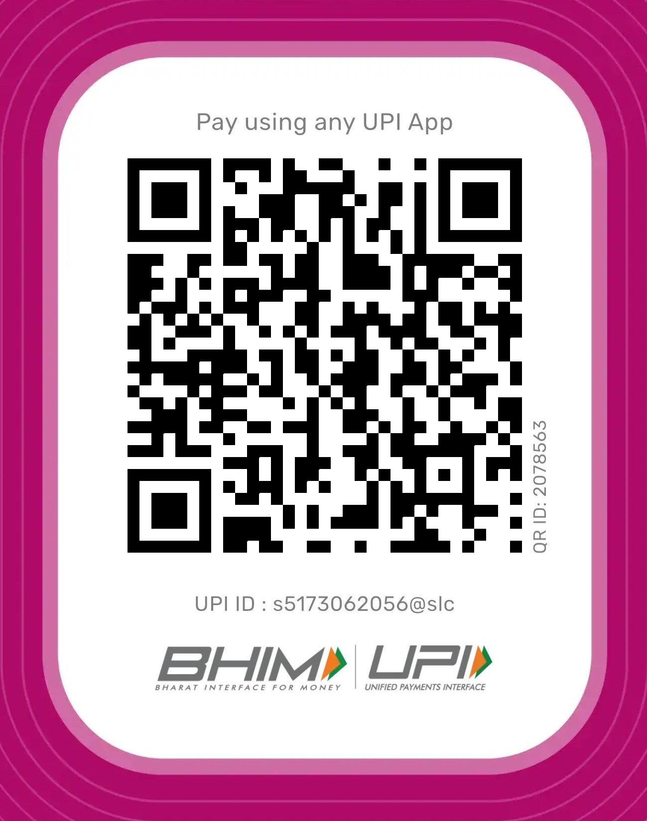 Kadmira Official UPI QR Code